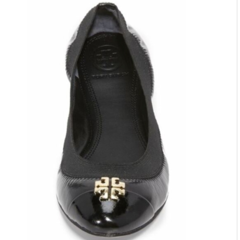 Tory Burch Jolie Black Patent Flat Shoes